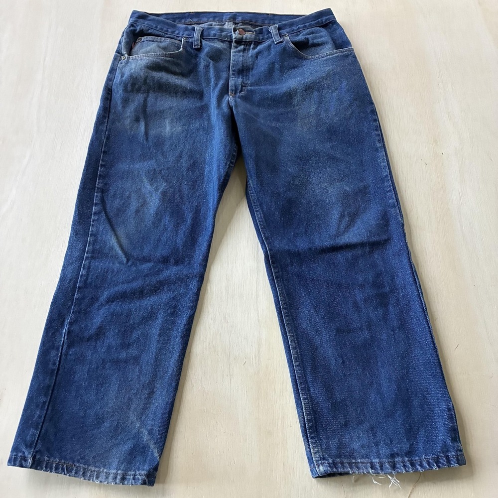 Red Kap Jeans Mens 36x28 Medium Wash Blue Denim Relaxed Straight Workwear Casual
